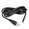 16 AWG, Black, 8ft Power Cord 3-Prong Grounded replacement power cords